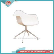 Plastic Back with Arm Rest/Fabric Covered Foam Cushion/Metal Legs Chair